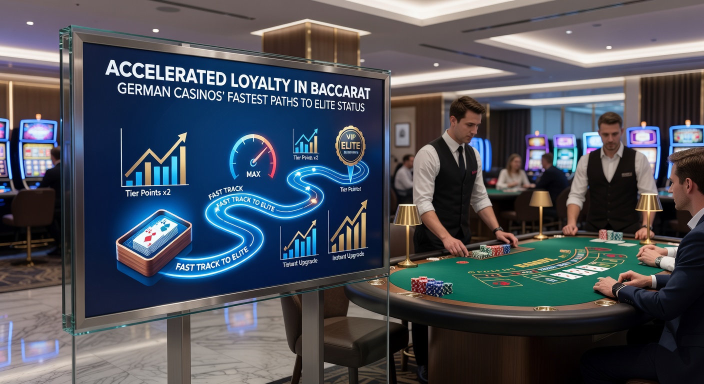 Darstellung eines Smartphones mit Baccarat-Loyalty-App, die Elite-Stufen und Boost-Indikatoren zeigt, typisch für deutsche Casino-Apps