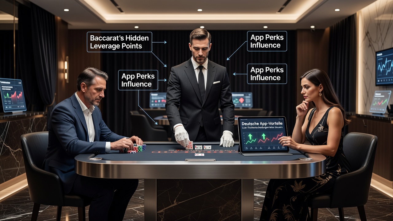 Baccarat-Spielszene mit Fokus auf App-Integration und deutsche Plattformen
