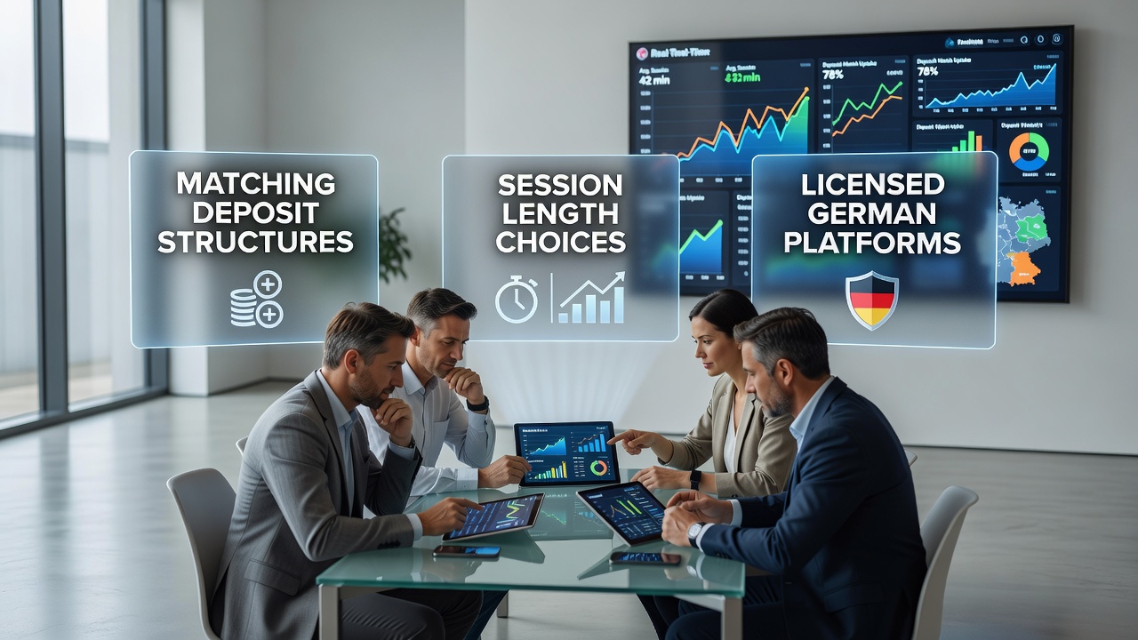 Darstellung von Einzahlungsstrukturen und Sitzungslängen in deutschen Online-Casinos