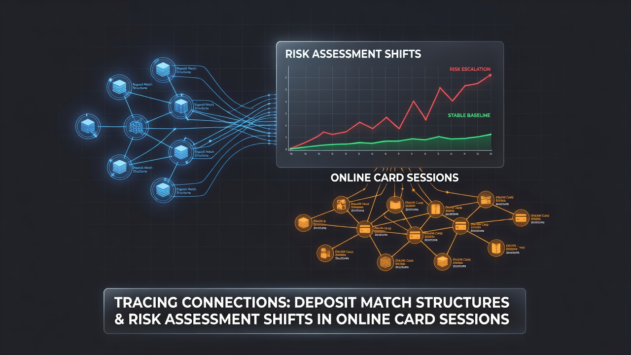 Analysis chart illustrating shifts in player risk assessment linked to deposit match structures during card game sessions