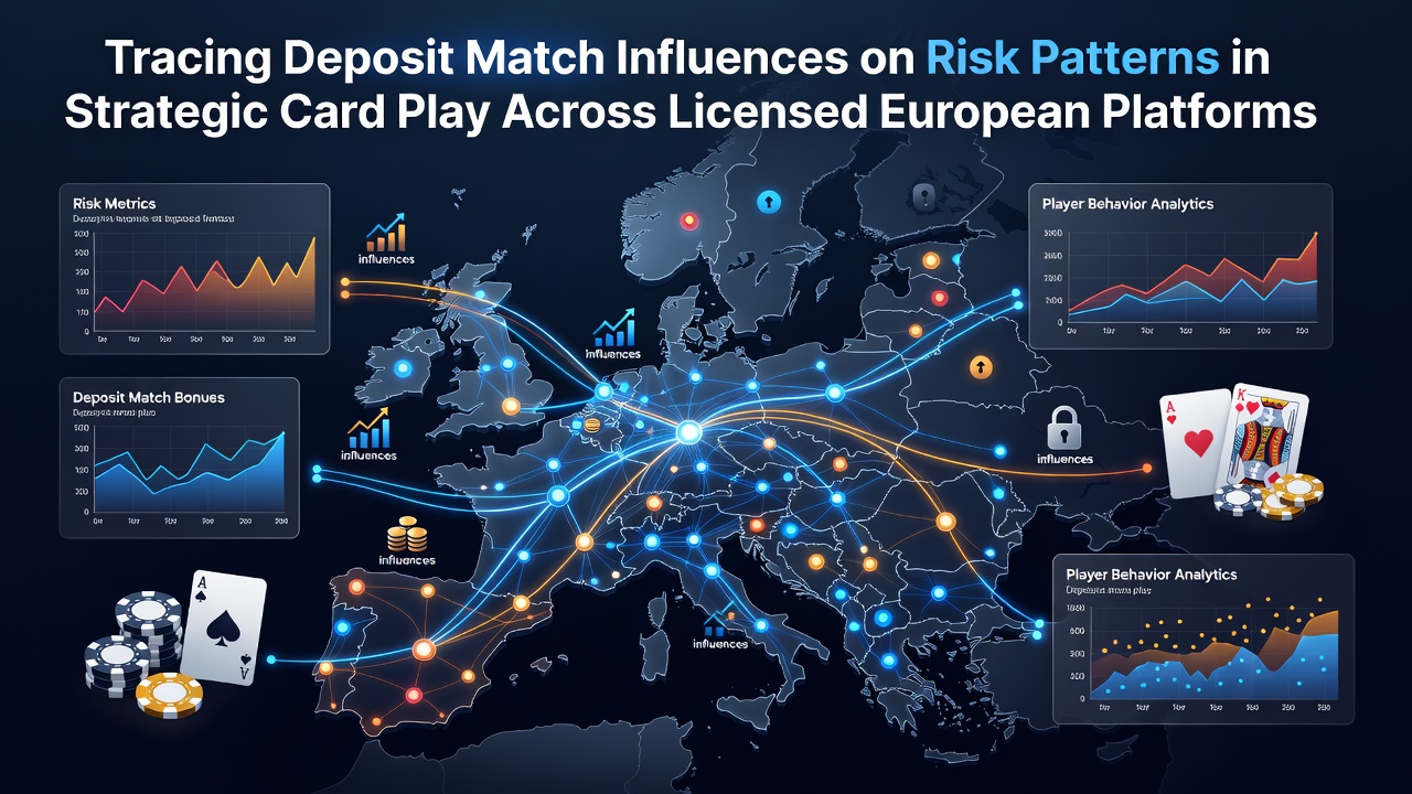 Grafik zeigt Einzahlungs-Match-Strukturen und deren Auswirkungen auf Risikoverhalten bei Kartenspielen auf europäischen Plattformen