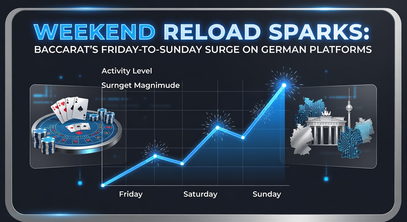 Grafik zeigt steigende Baccarat-Spielaktivität am Wochenende auf deutschen Online-Casinos mit Reload-Boni