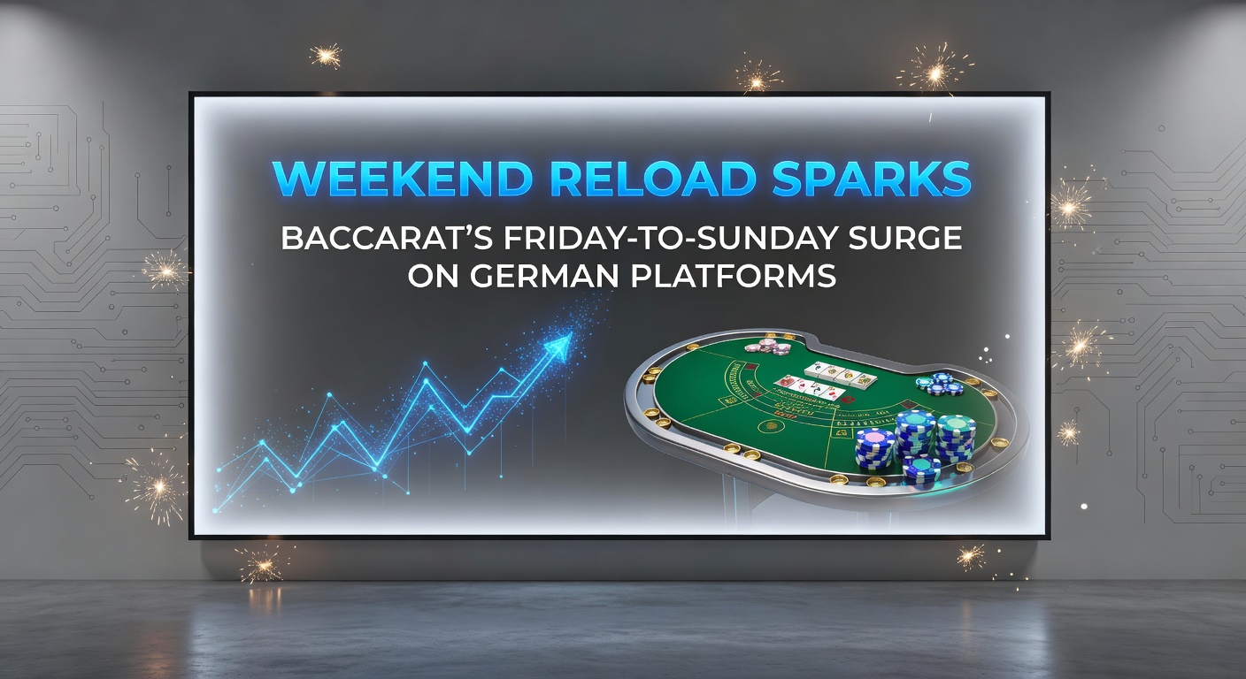 Detaillierte Grafik mit Wochenend-Peaks in Baccarat-Spielzahlen und Reload-Bonus-Aktivierungen auf deutschen Casinos